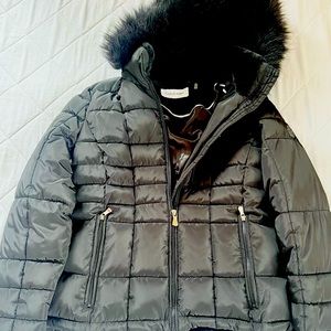 Calvin klein puffer jacket black with hood